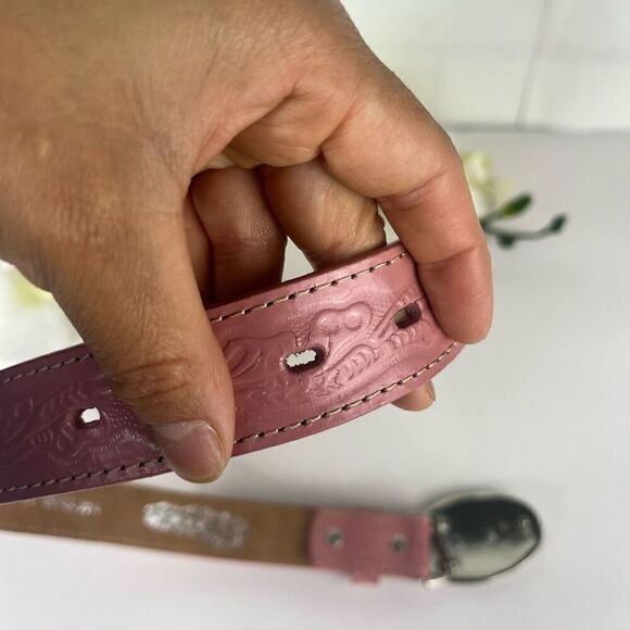 Nocona Baby Girl Leather Belt Pink size newborn to 2 years see measurement - Picture 6 of 12